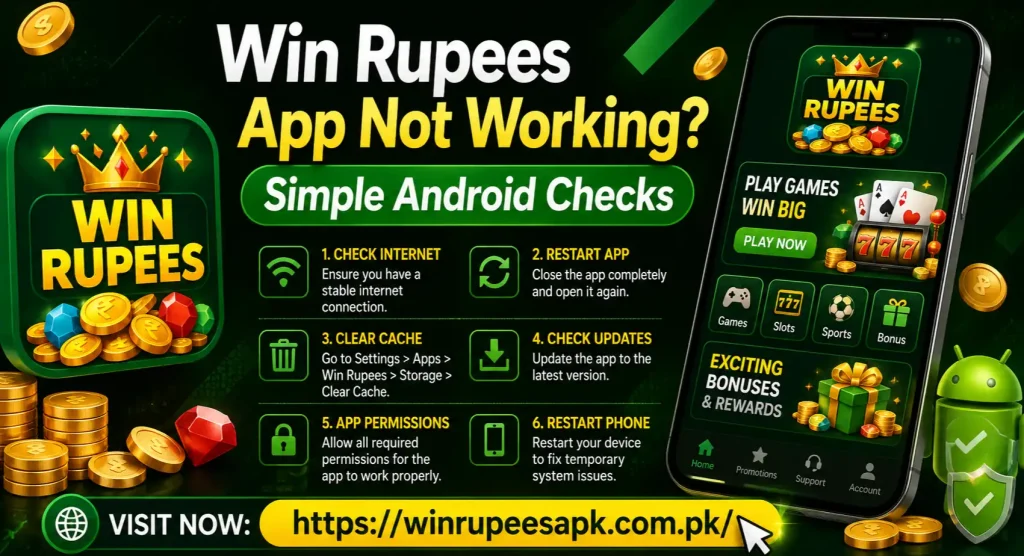 Win Rupees App Not Working